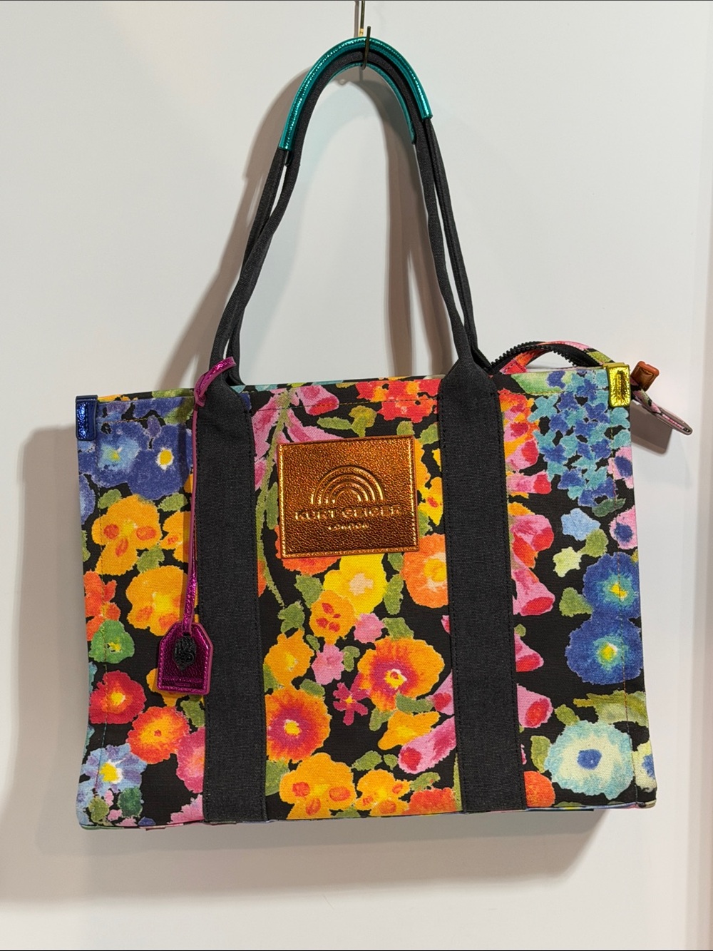 Kurt Geiger London "Southbank" Floral Canvas Tote